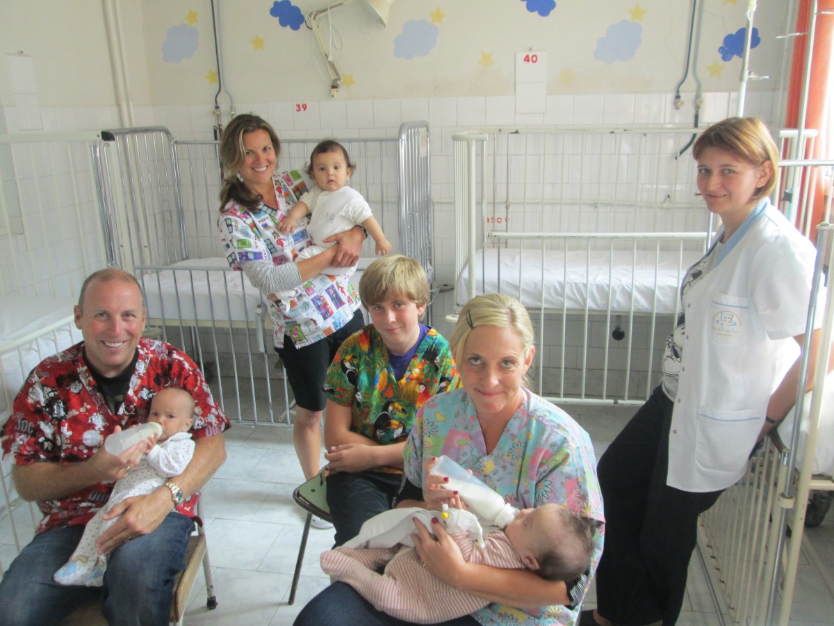 Romania - Giobbis Feeding Babies at Brasov Children's Hospital